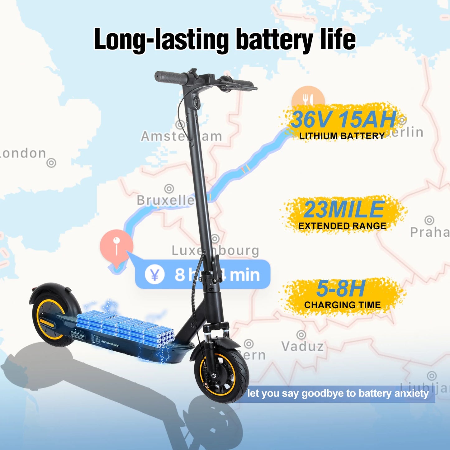 FREEBOY 500W Foldable Electric Scooter Range 35 to 40km App