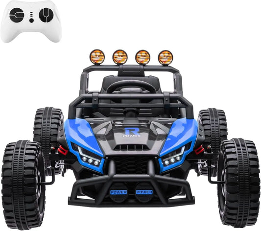 24V Kids Ride-On UTV Car Battery Powered 2 Seater Electric Vehicle with Remote Control 4-Wheel 2x200W Motors, LED Lights Music