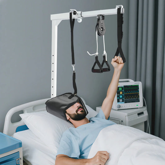 Multifunctional Standing & Bed Lift Assist Frame - Steel Construction, 220lbs Capacity, White Finish, Safe Rise Aid for Seniors