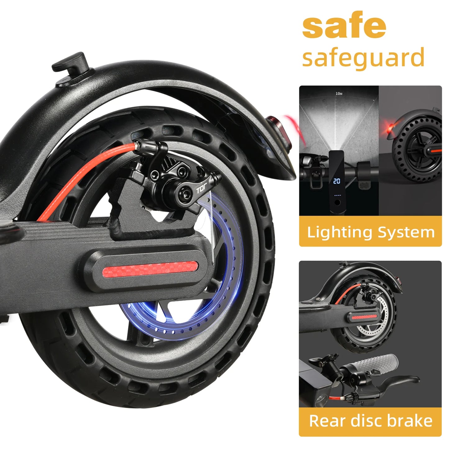 Freeboy 350W Folding Electric Scooter With Phone Holder For Adults