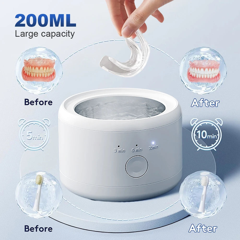 Shunmaii Ultrasonic Cleaner One Touch Operation USB Rechargeable