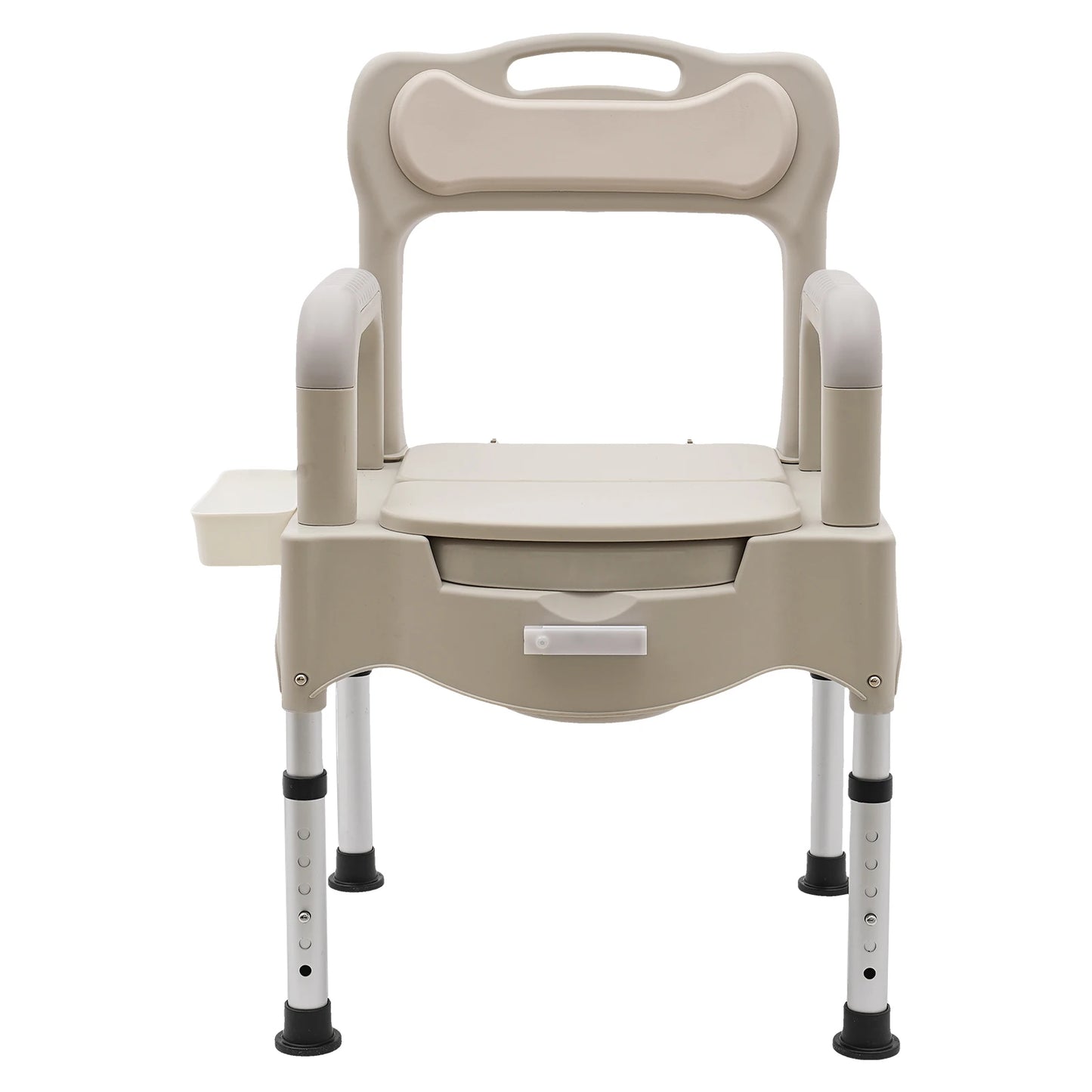 Bymaocar Adjustable Portable Bedside Commode Chair for Elderly and Disabled