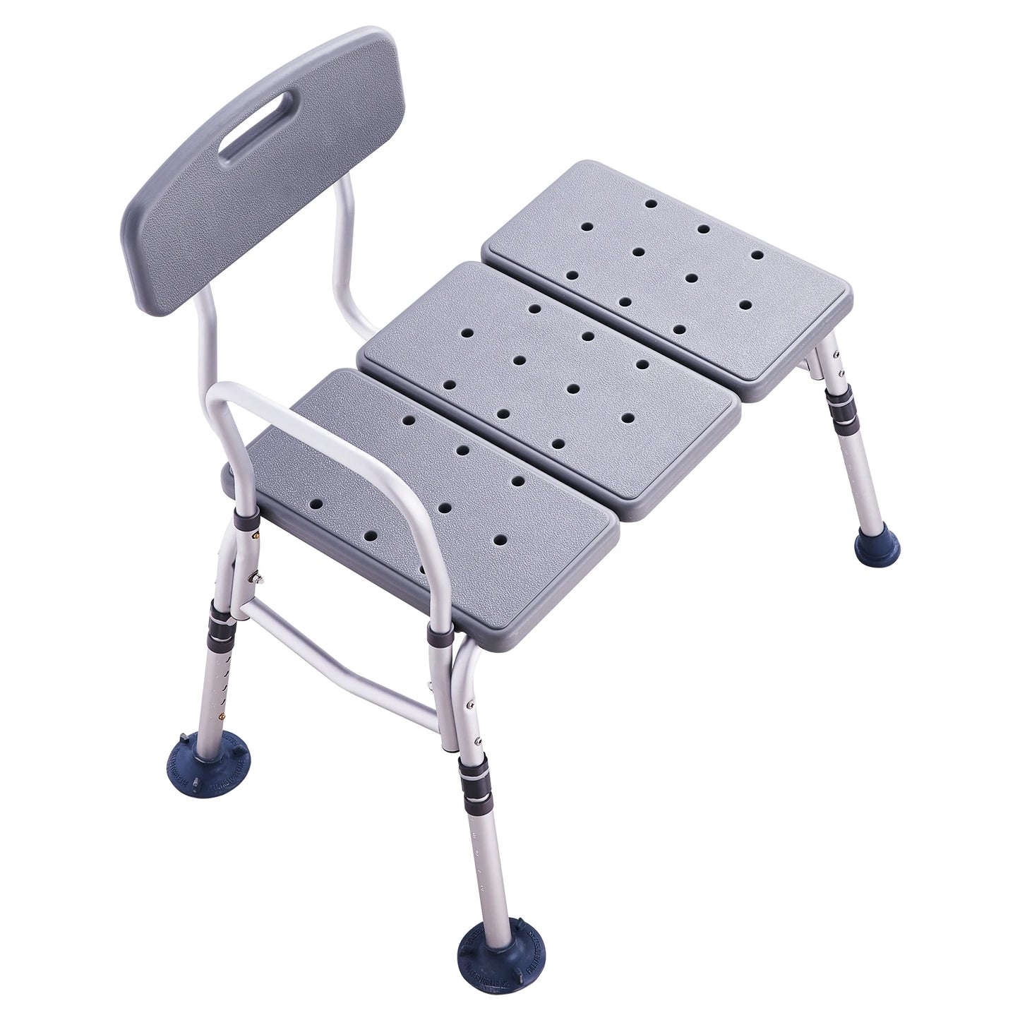 SucceBuy Tub Transfer Bench for Bathtub Shower Seats Lightweight Shower Bench with Non-Slip Bath Seats with Armrest and Backrest