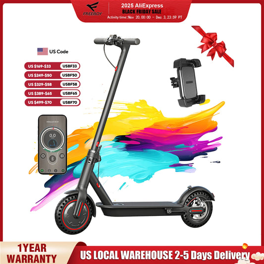 Freeboy 350W Electric Scooter With Phone Holder Folding Portable