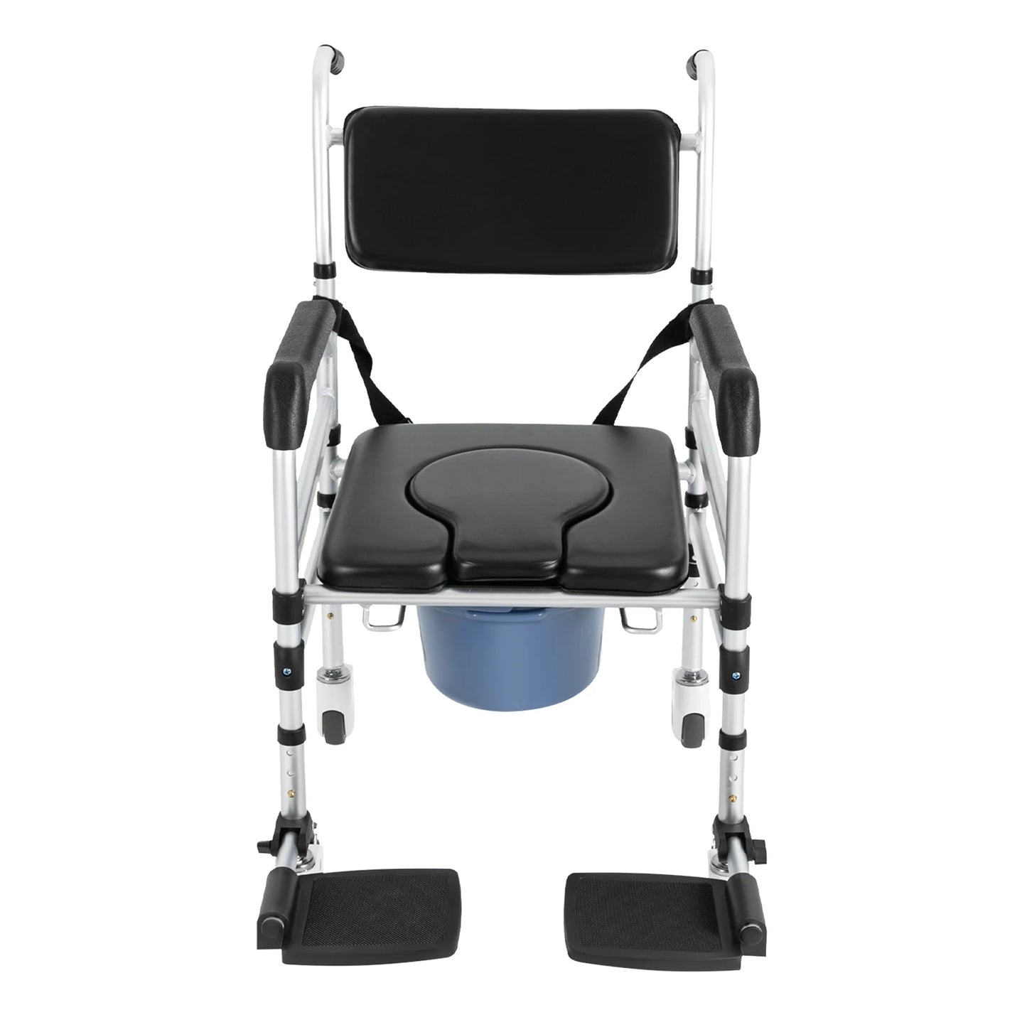 Bymaocar Folding Shower Chair With Adjustable Height And Universal Wheels