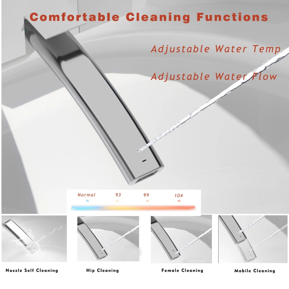 Feature Smart Bidet Toilet With Auto Seat Open Close Sensor
