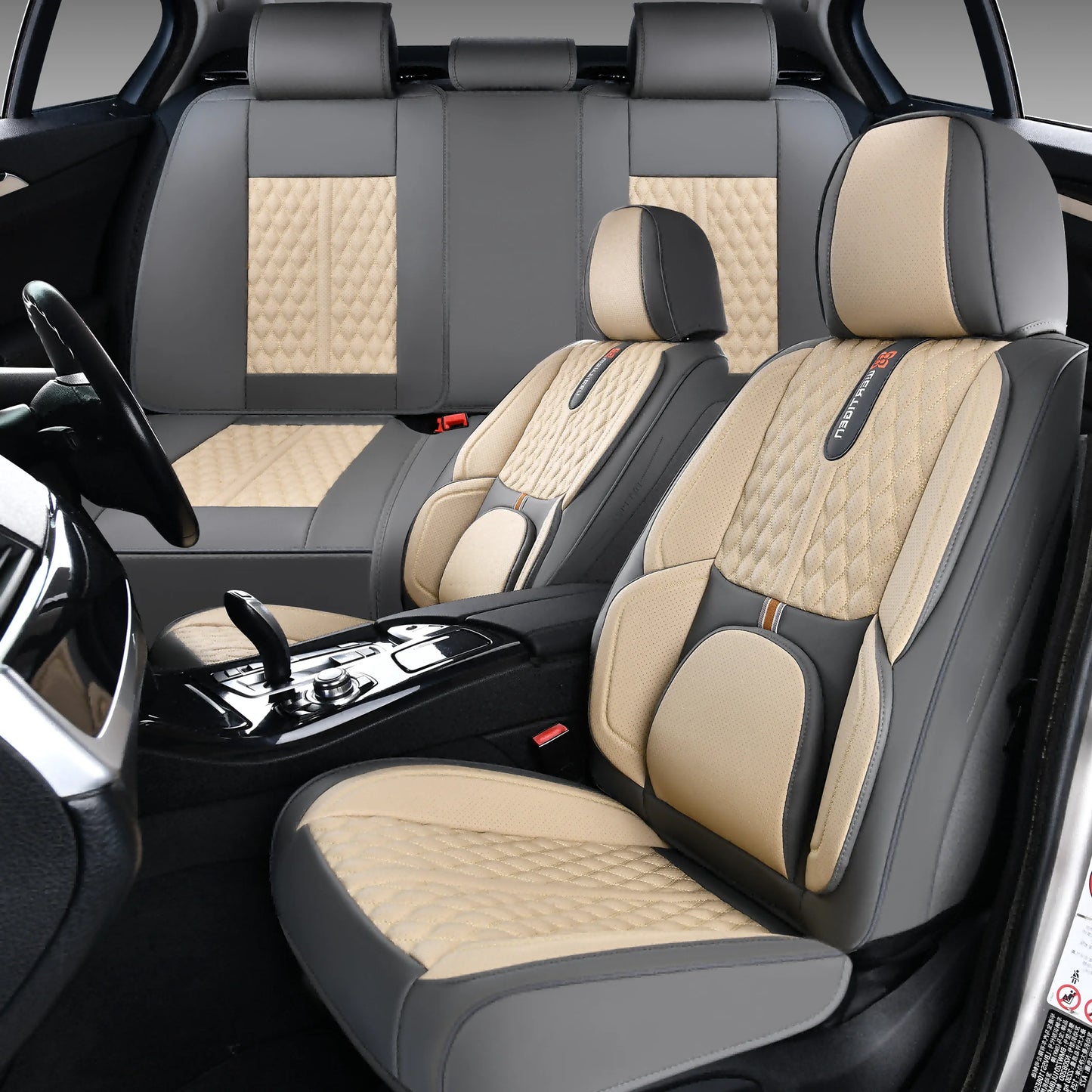 Car Seat Covers For Toyota 4runner/Camry/Corolla/Prius/Tundra/Venza/Yaris,Waterproof Leather， 5-Seat Full Set