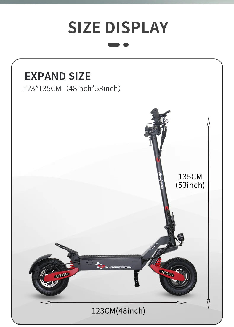 Arwibon GT06 1200W Foldable Electric Scooter 25MPH For Adults