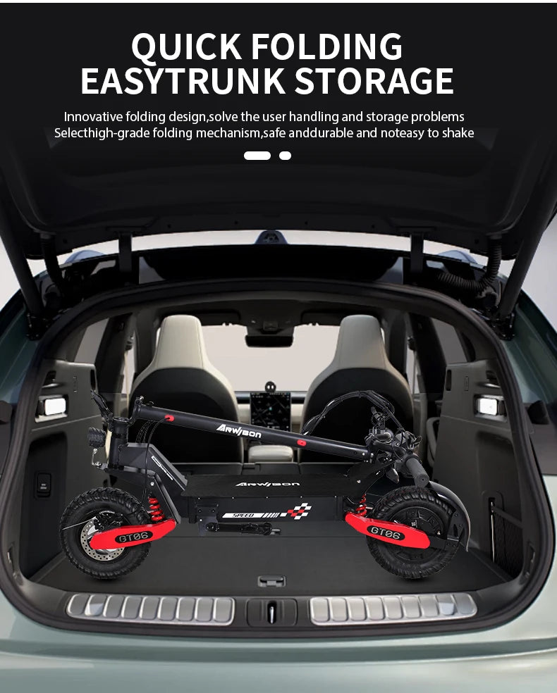 Arwibon GT06 1200W Foldable Electric Scooter 25MPH For Adults