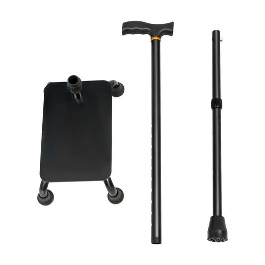 Bymaocar 2In1 Non Slip Pedal Stairs Cane Walking Stick