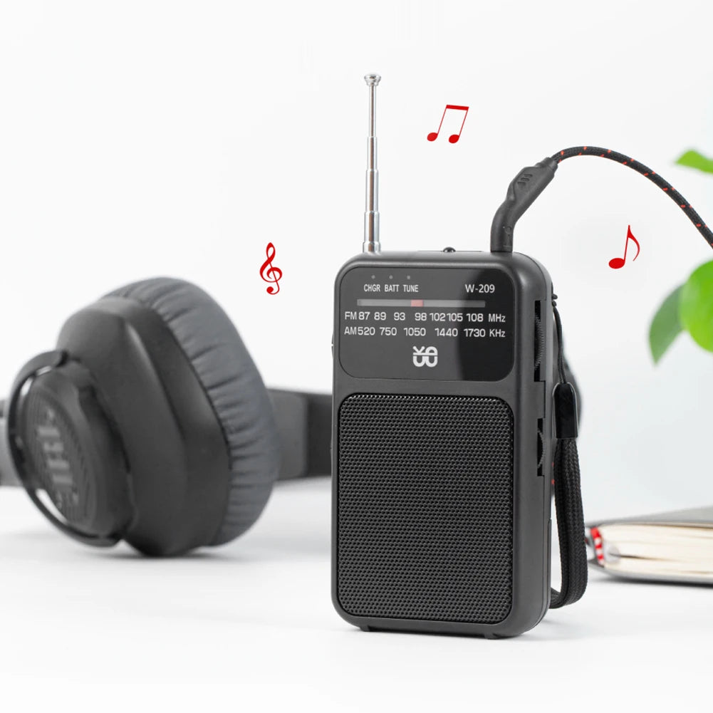 ALLOYSEED Portable AM FM Radio With Built In Speaker