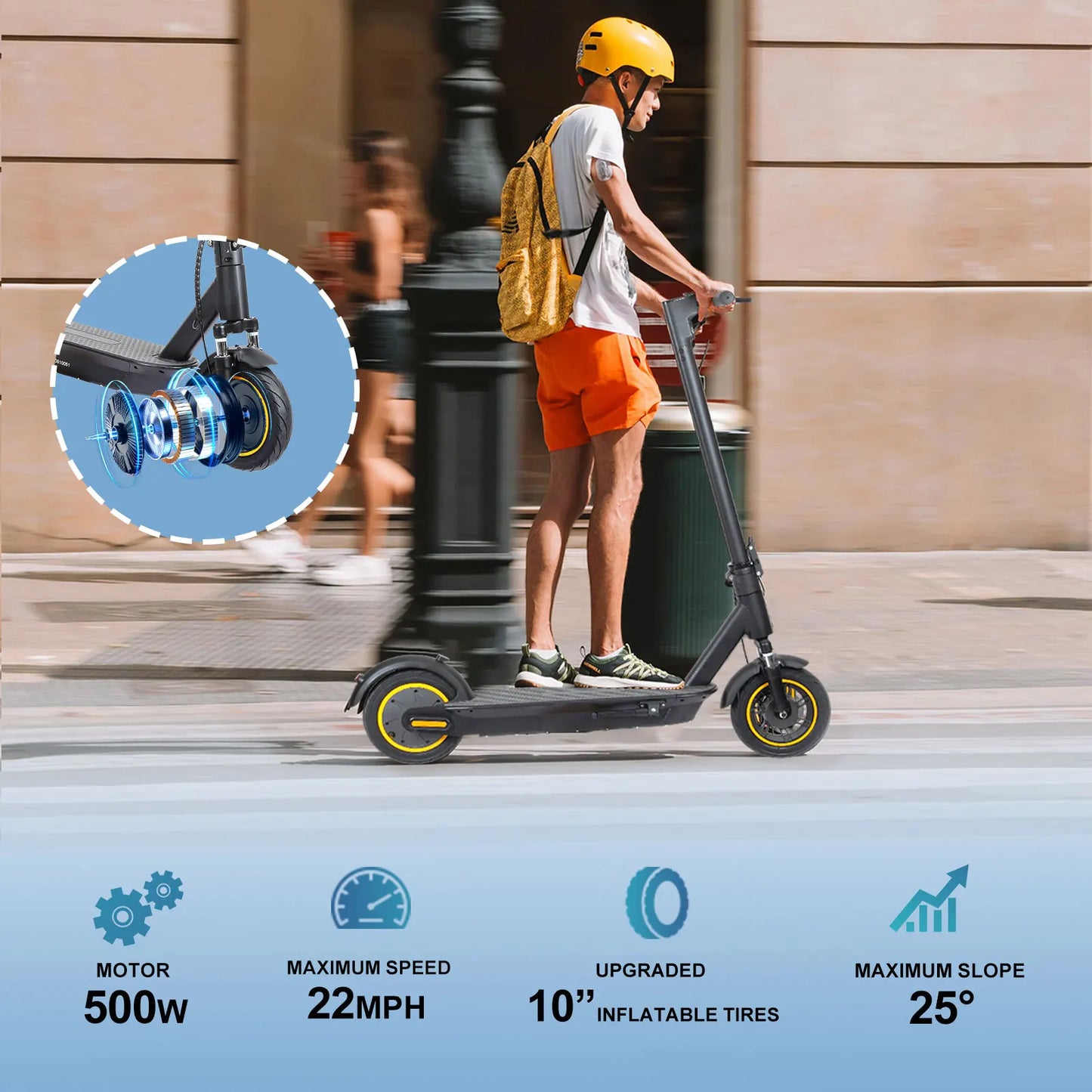 FREEBOY 500W Foldable Electric Scooter Range 35 to 40km App